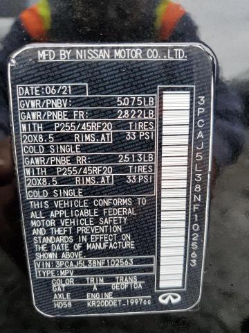 2022 INFINITI QX55 SENSO 3PCAJ5L38NF102563