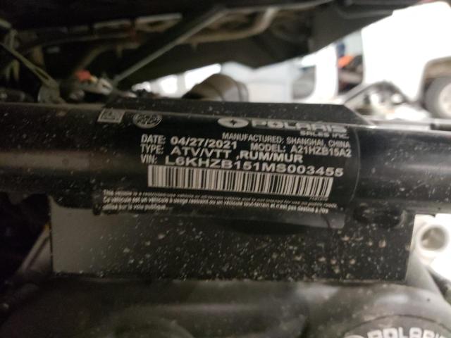2021 POLARIS RANGER 150 L6KHZB151MS003455