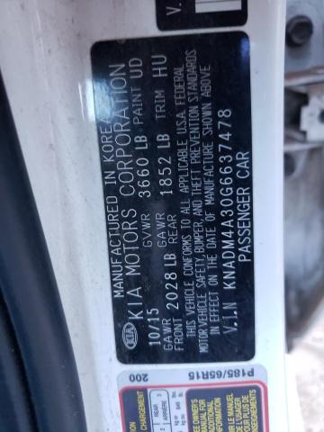 KNADM4A30G6637478 KIA RIO LX
