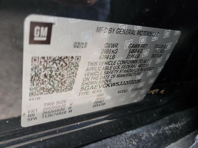 2018 BUICK ENCLAVE AV 5GAEVCKW5JJ203229