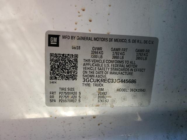 2018 CHEVROLET SILVERADO4 3GCUKREC3JG445686