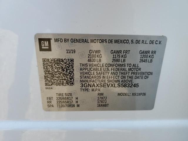 2020 CHEVROLET EQUINOX 4D 3GNAXSEVXLS583245