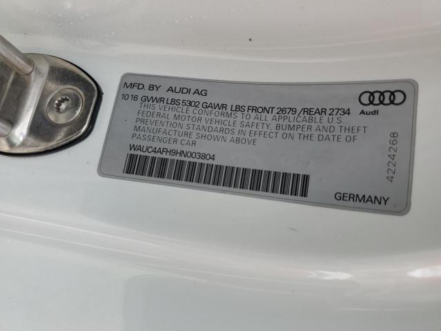 2017 AUDI S5 WAUC4AFH9HN003804