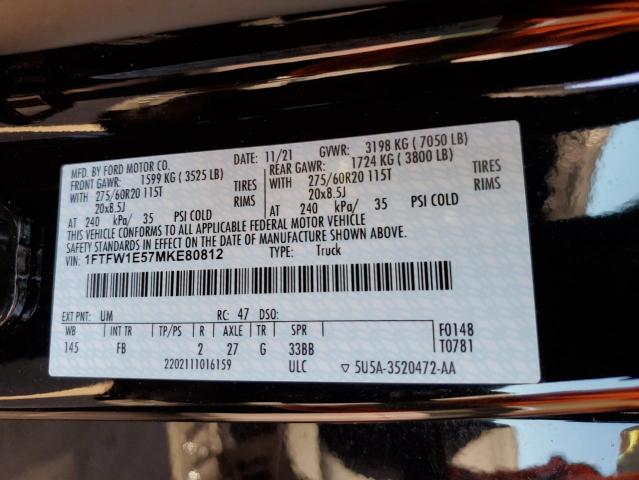 2021 FORD F150XLT4X4 1FTFW1E57MKE80812