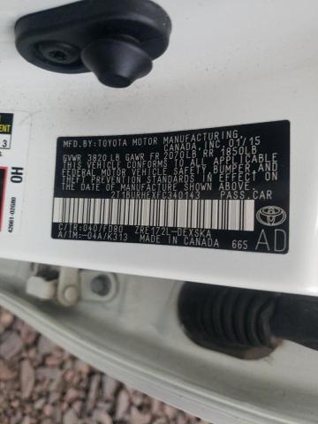2015 TOYOTA COROLLA S 2T1BURHEXFC340143