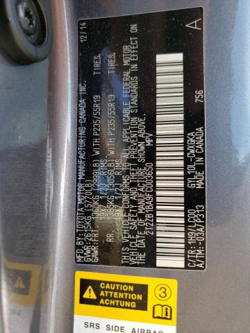 2015 LEXUS RX 450H 2T2ZB1BA9FC003650