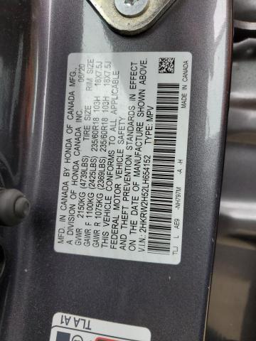 2HKRW2H52LH654152 | 2020 HONDA CR-V EX