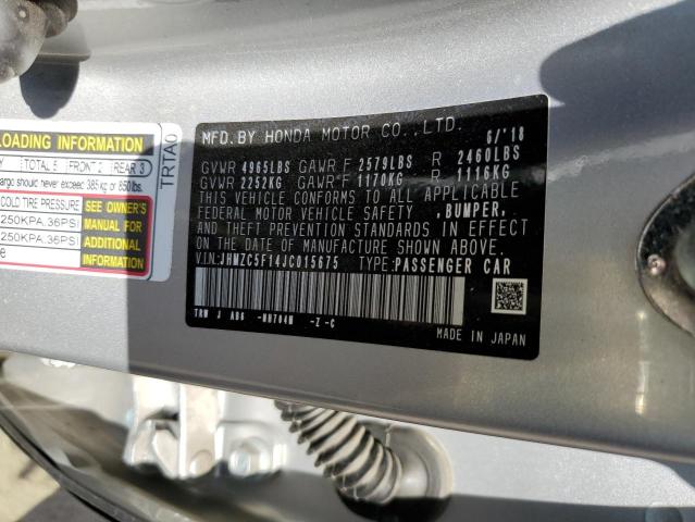 2018 HONDA CLARITY - JHMZC5F14JC015675