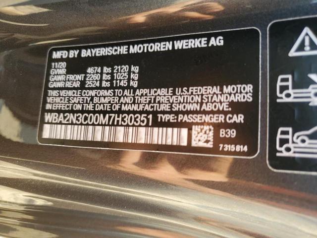 2021 BMW M240XI WBA2N3C00M7H30351