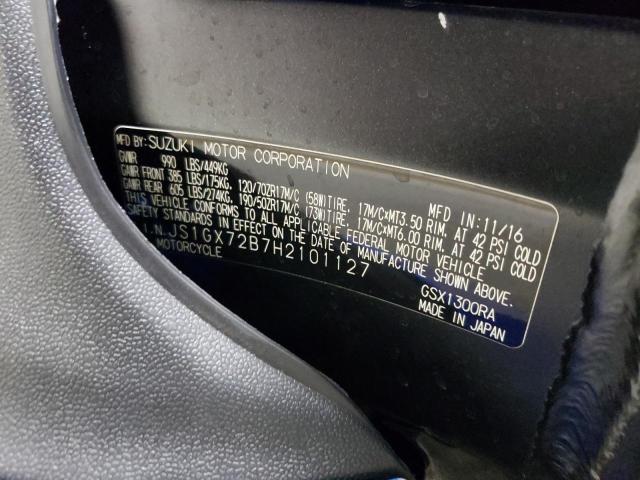 2017 SUZUKI GSX1300 RA JS1GX72B7H2101127