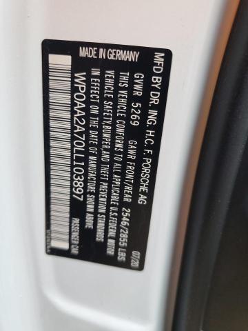 2020 PORSCHE PANAMERA B WP0AA2A70LL103897