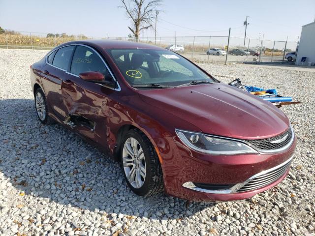 Salvage cars for sale from Copart Cicero, IN: 2015 Chrysler 200 Limited