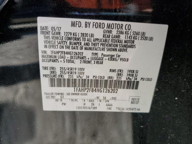2017 FORD TAURUS LIM - 1FAHP2F84HG126202