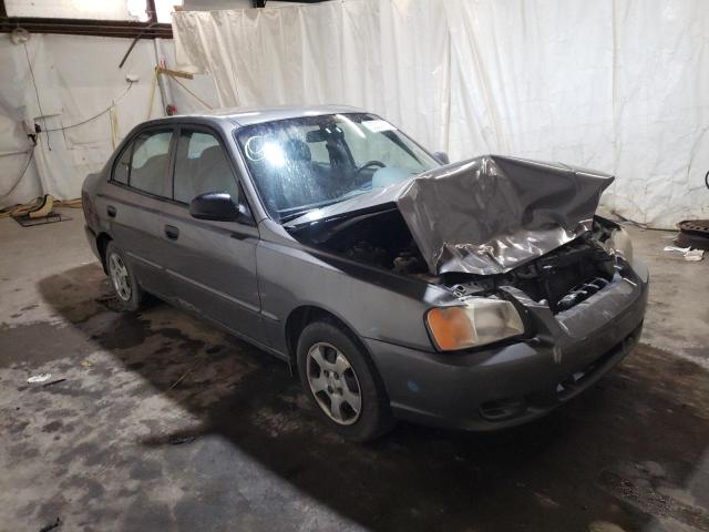 2001 Hyundai Accent Gl Серый vin: KMHCG45C91U234565