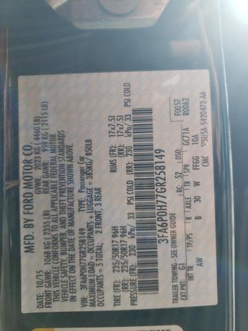 2016 FORD FUSION SE - 3FA6P0H77GR258149