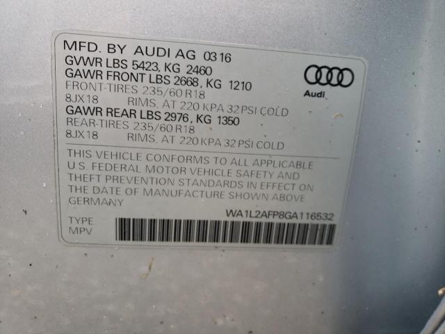 2016 AUDI 100 E WA1L2AFP8GA116532