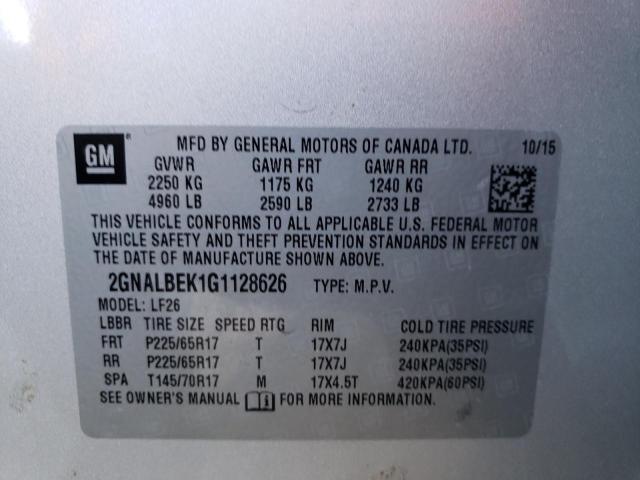 2016 CHEVROLET EQUINOX LS - 2GNALBEK1G1128626