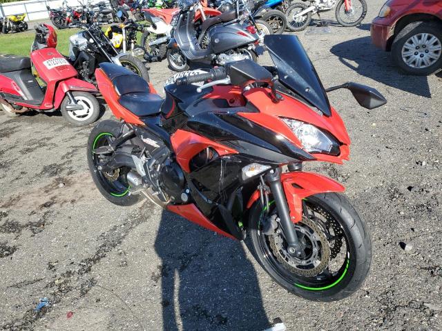 Salvage cars for sale from Copart Pennsburg, PA: 2017 Kawasaki EX650 F