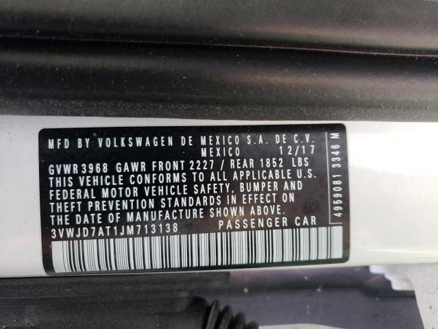 2018 VOLKSWAGEN BEETLE SE 3VWJD7AT1JM713138