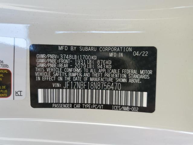 2022 TOYOTA GR 86 PREM JF1ZNBF18N8756470