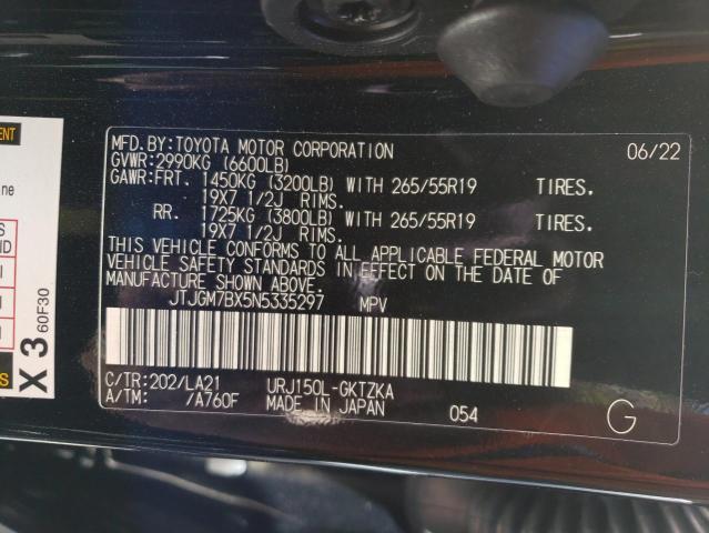 2022 LEXUS GX 460 LUX JTJGM7BX5N5335297