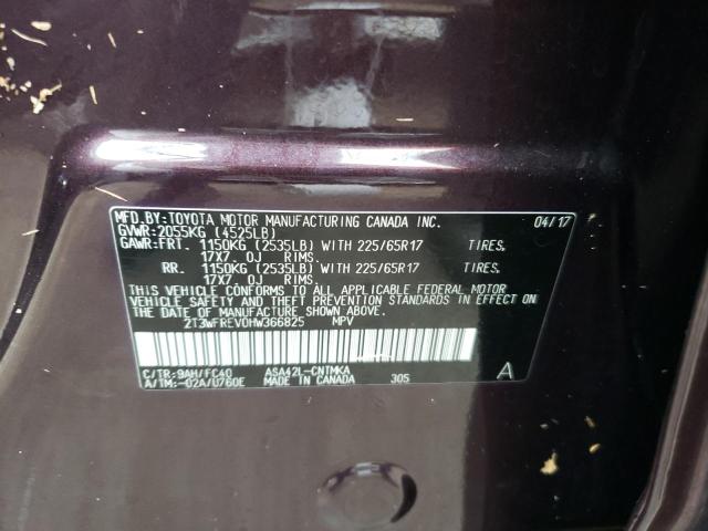 VIN: 2T3WFREV0HW366825 Auction: COPART Lot: 63022602 Location: FL - PUNTA GORDA SOUTH 2T3WFREV0HW366825 TOYOTA RAV4 2022 PURPLE Photo 10