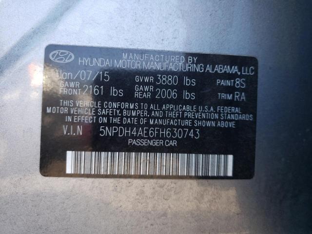 2015 HYUNDAI ELANTRA SE - 5NPDH4AE6FH630743