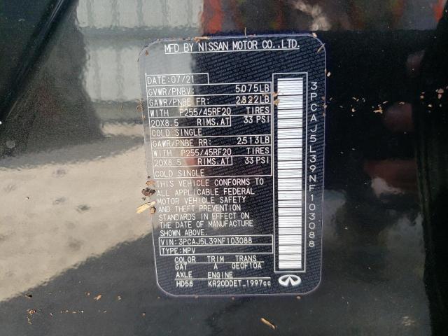 2022 INFINITI QX55 SENSO 3PCAJ5L39NF103088