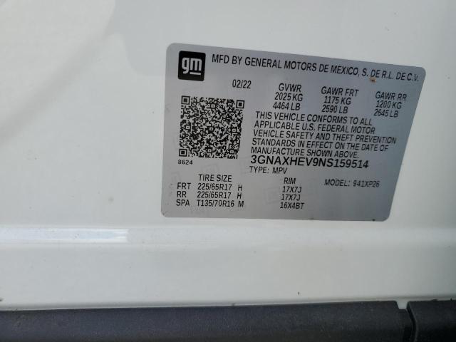 2022 CHEVROLET EQUINOX LS - 3GNAXHEV9NS159514