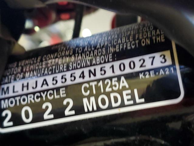 2022 HONDA CT125 A MLHJA5554N5100273