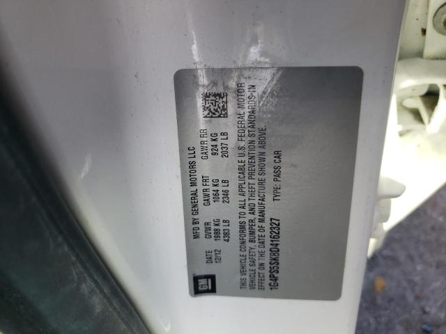 VIN: 1G4PS5SK8D4162327 Auction: COPART Lot: 63268762 Location: FL - PUNTA GORDA SOUTH 1G4PS5SK8D4162327 BUICK VERANO 2013 WHITE Photo 10