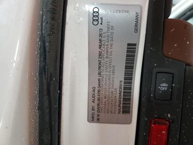 2017 AUDI A4 PRESTIG WAUFNAF40HN035919