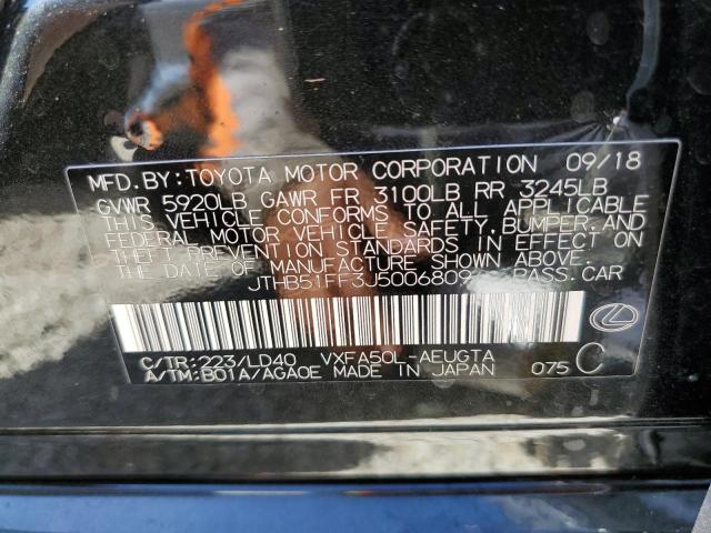 2018 LEXUS LS 500 BAS JTHB51FF3J5006809