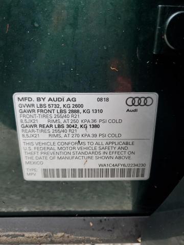 2018 AUDI SQ5 PRESTI WA1C4AFY6J2234230