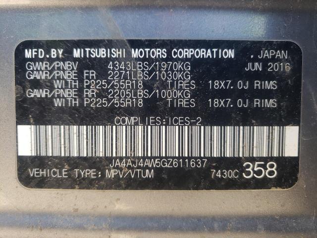 2016 MITSUBISHI RVR GT JA4AJ4AW5GZ611637