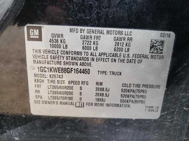 2016 CHEVROLET SILVRK1500 1GC1KWE88GF164460