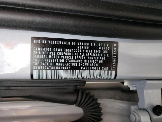 2017 VOLKSWAGEN BEETLE S/S 3VW517AT8HM819087