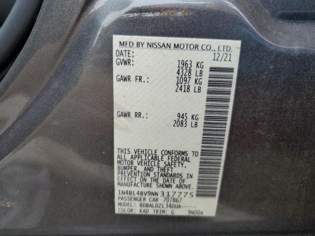 2022 NISSAN ALTIMA S - 1N4BL4BV9NN317775