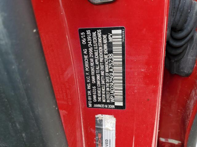 2016 PORSCHE CARRERA GT WP1AD2A25GLA75238