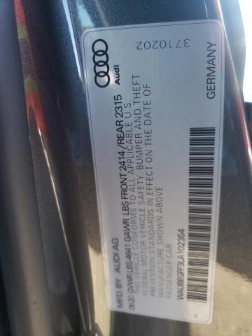 2020 AUDI A3 S-LINE - WAUBEGFF3LA102354