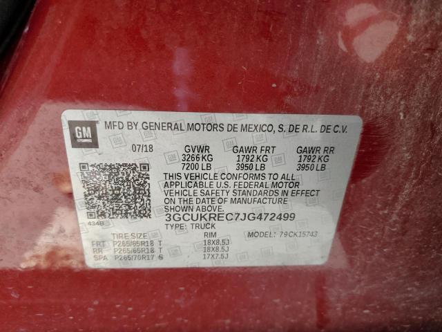 2018 CHEVROLET SILVERADO2 3GCUKREC7JG472499