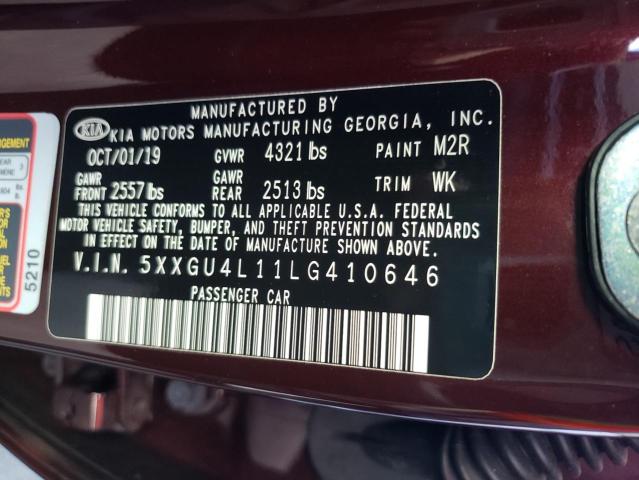 5XXGU4L11LG410646 KIA OPTIMA EX