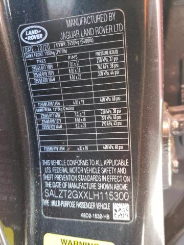 SALZT2GXXLH115300 Land Rover RANGEROVER