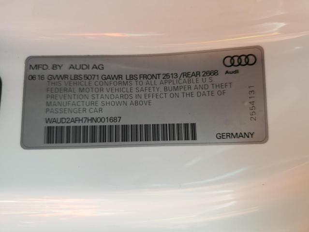 2017 AUDI A5 SPORT WAUD2AFH7HN001687