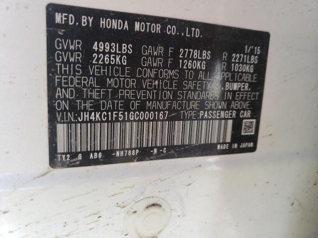 2016 ACURA RLX TECH JH4KC1F51GC000167