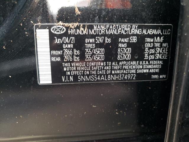 2022 HYUNDAI SANTA FE C 5NMS54AL8NH374972