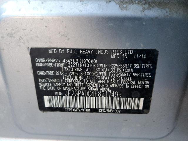 JF2GPADC4F8217499 Subaru Xv Crosstrek 2.0 Premium