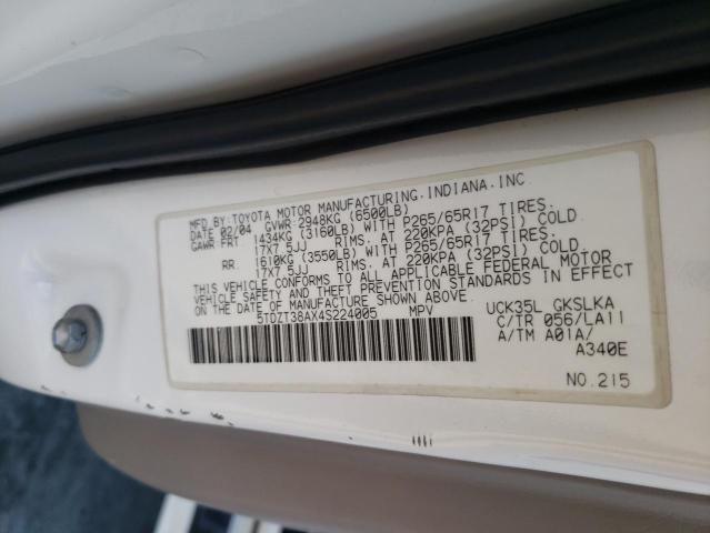 2022 TOYOTA SEQUOIA LI 5TDZT38AX4S224005