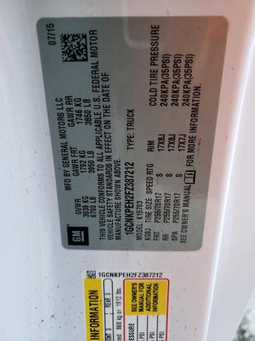 2015 CHEVROLET 1500 TRUCK 1GCNKPEH2FZ387212