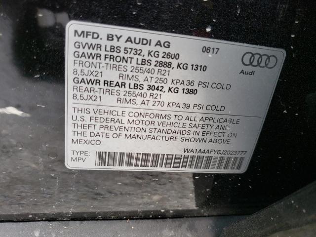 2018 AUDI SQ5 PREMIU WA1A4AFY6J2023777